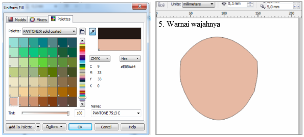 tutorial menggambar tampang dengan corel draw