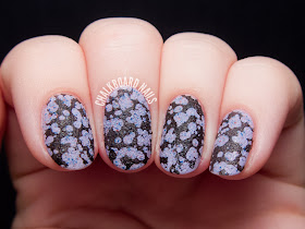 Textured spotted stamping by @chalkboardnails