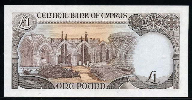 Cyprus currency Cypriot pound Lira banknote