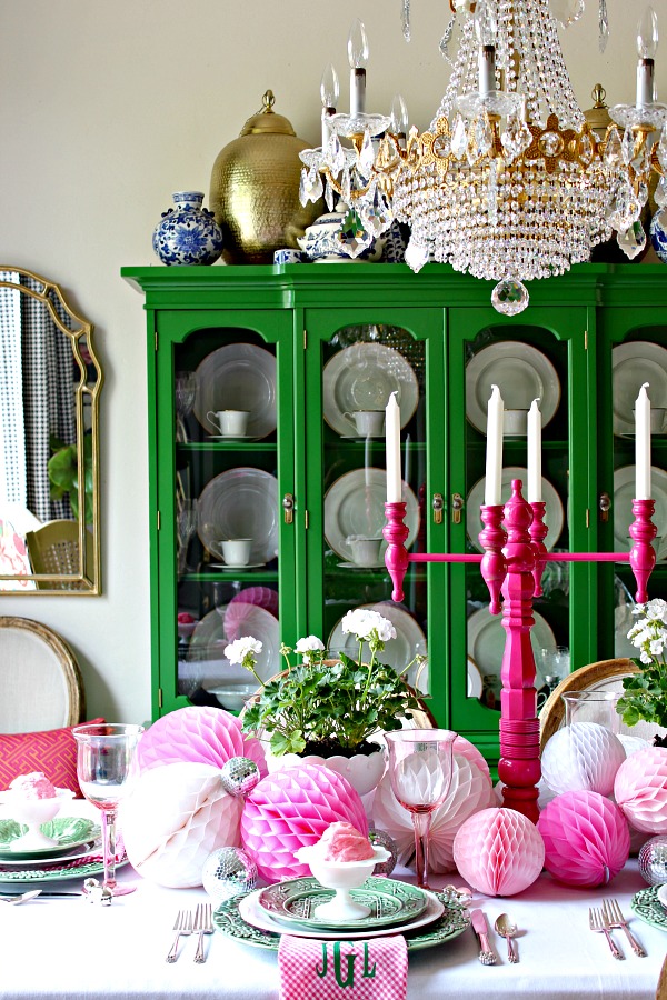 PRETTY PINK AND GREEN EASTER TABLE Dimples and Tangles
