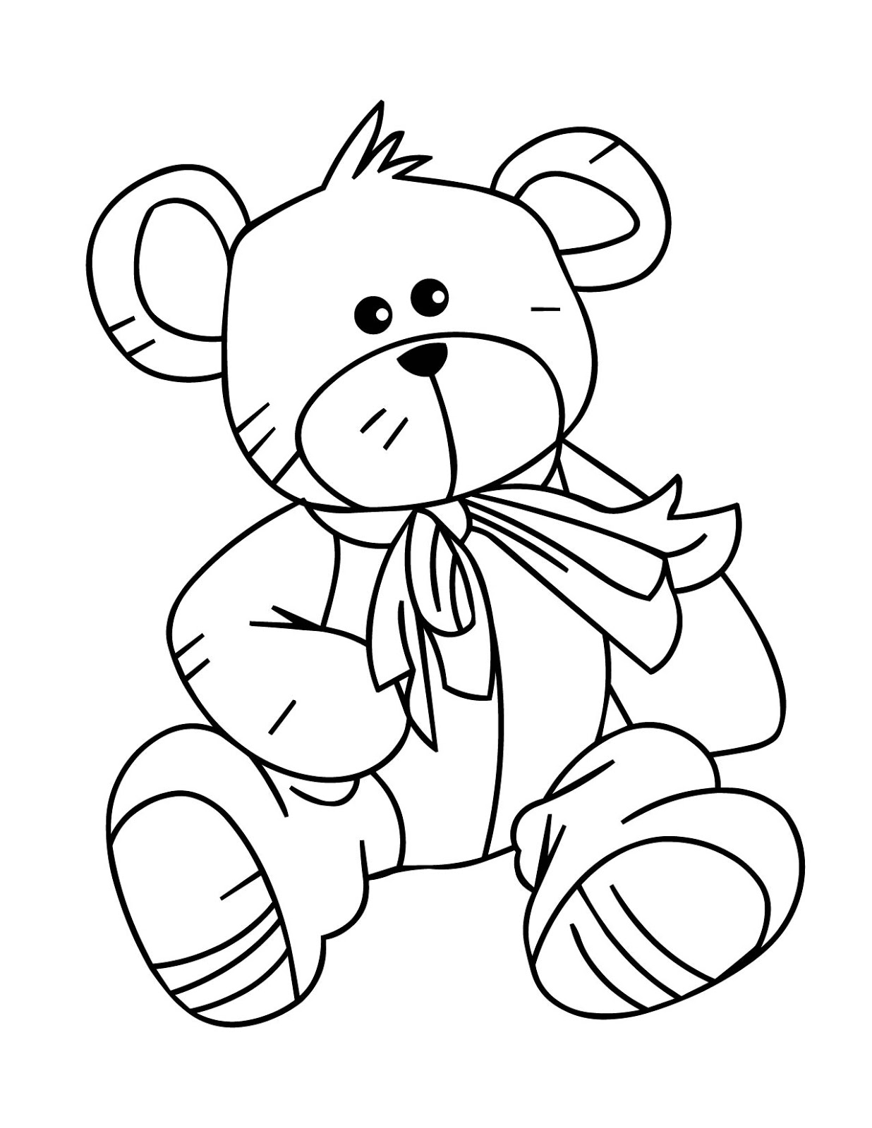 Fun &Amp; Learn : Free Worksheets For Kid: ภาพระบายสี ตุ๊กตาหมี Teddy Bear