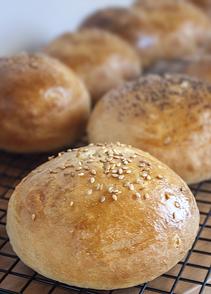 Pan de hamburguesa casero