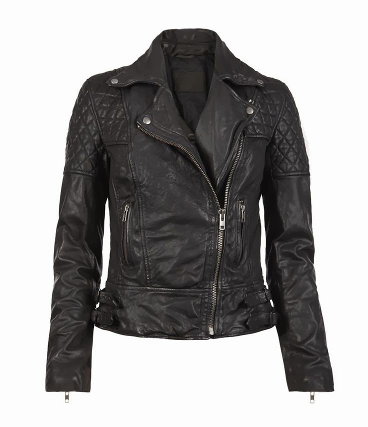 Black leather jacket College Fashion