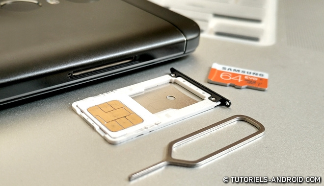 Redmi Note 4X : emplacement carte mémoire et Micro/NanoSIM