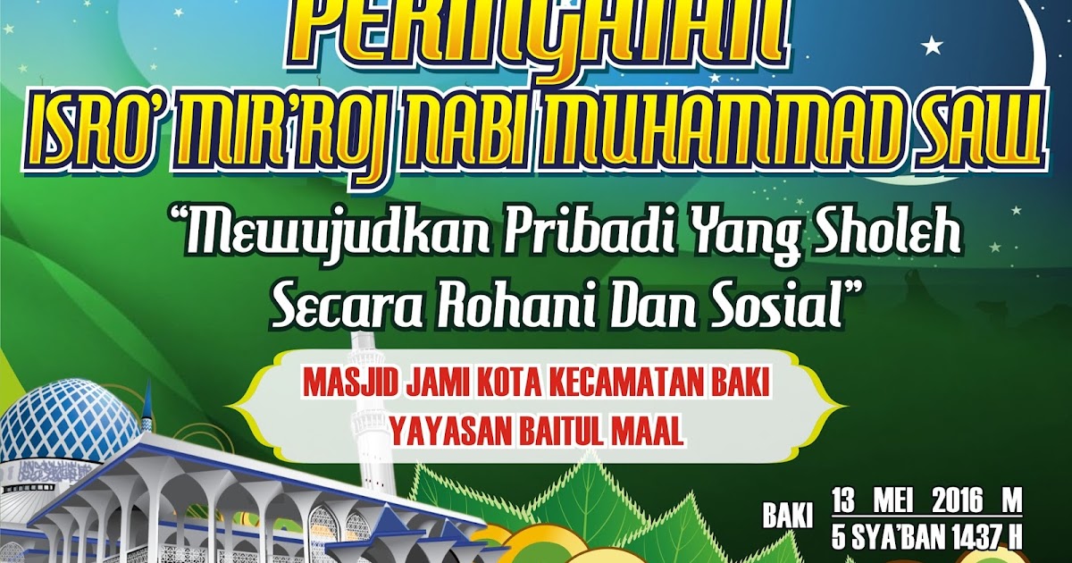 Contoh Pamflet Isra Mi Raj