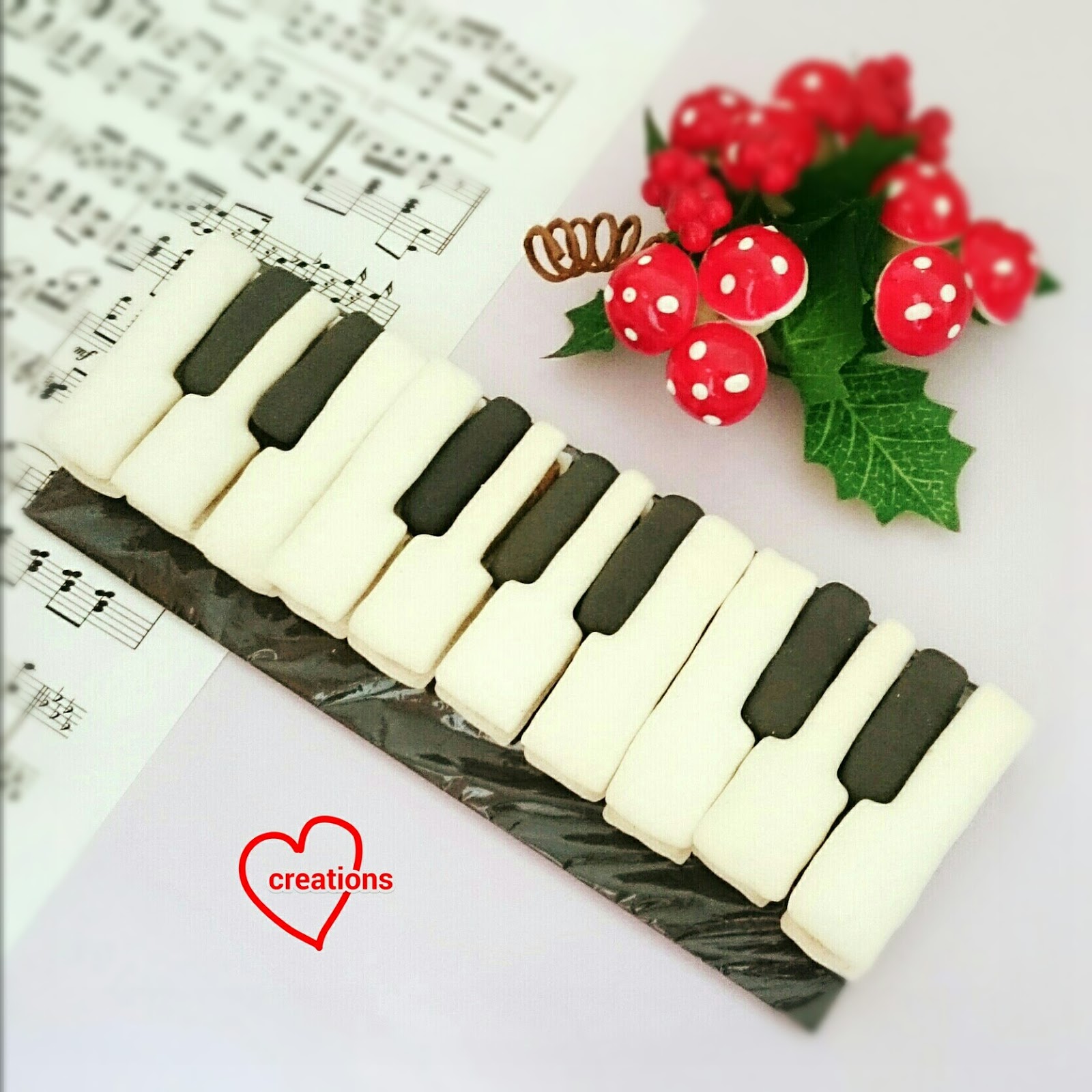 loving creations for you piano keyboard macarons template provided
