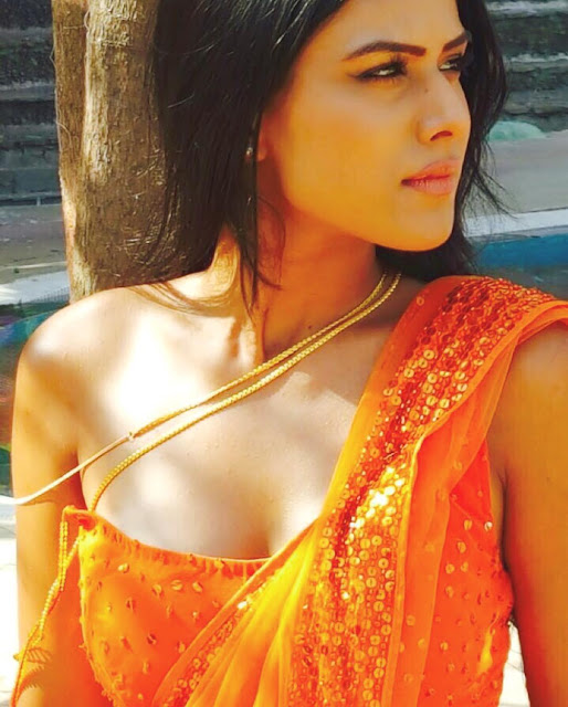 nia-sharma-cleavage-in-sari