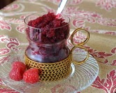 Raspberry & Red Wine Granita