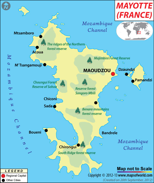 Mapas de Mayotte | França