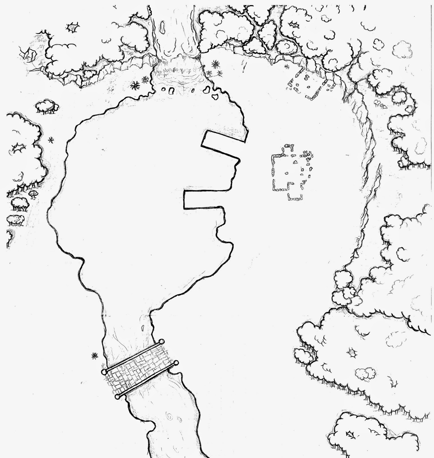 [Ayuda de Juego] Mapa. Los Alrededores de la Cascada.