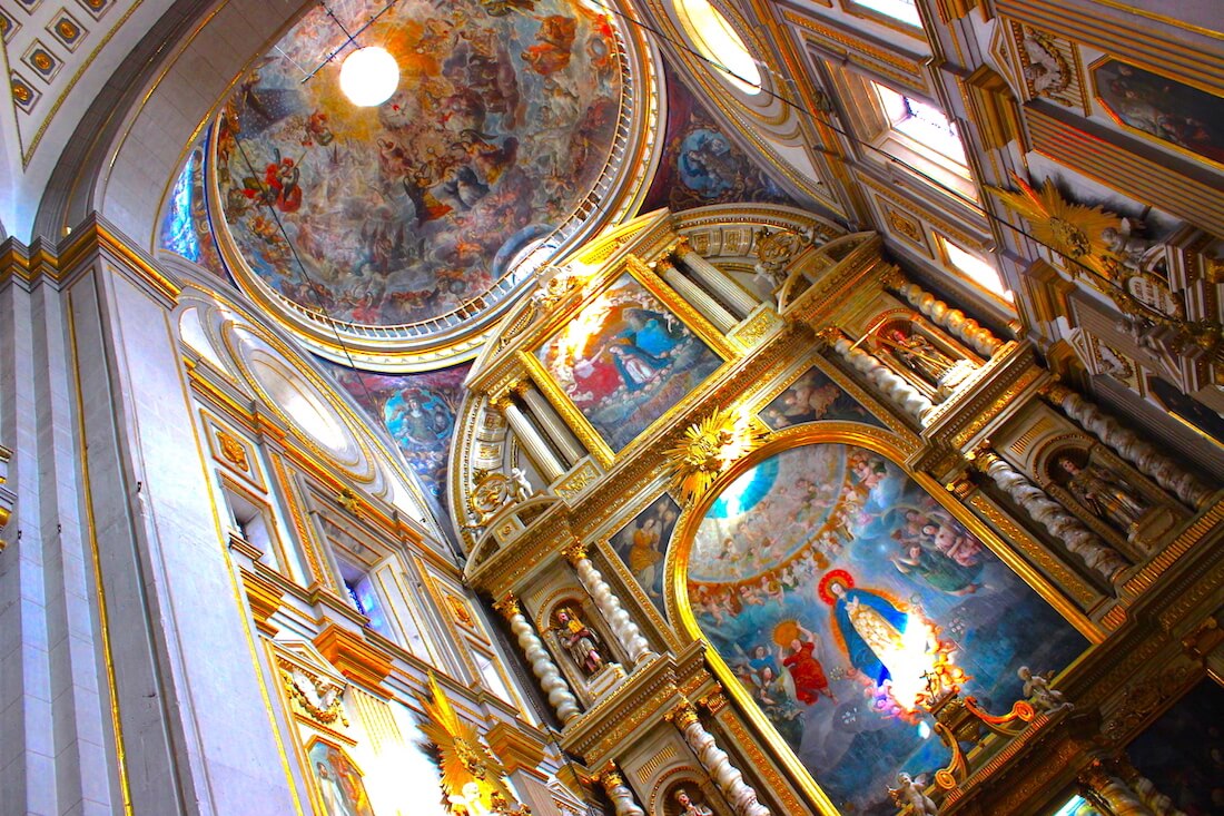 puebla cathedral in the main square