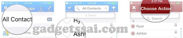 delete contacts iphone