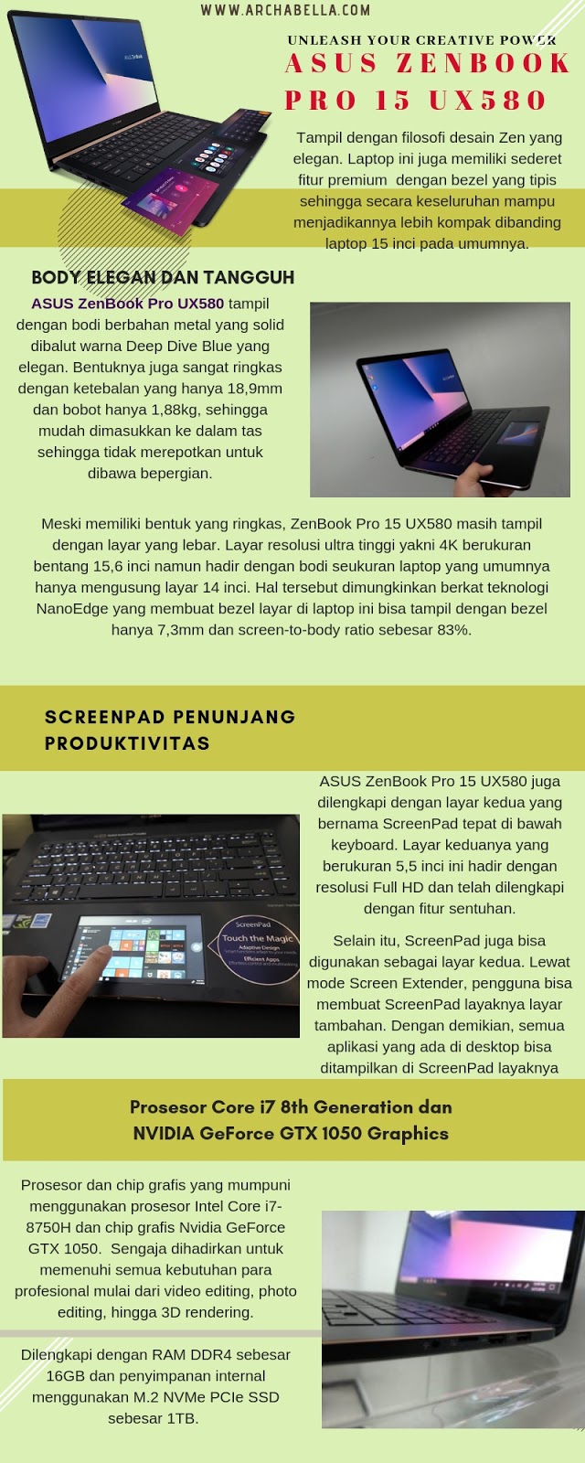 ASUS ZENBOOK PRO 15 UX580 ANDALAN PARA DESAINER DAN VIDEO EDITOR ASUS ZENBOOK PRO 15 UX580 ANDALAN PARA DESAINER DAN VIDEO EDITOR