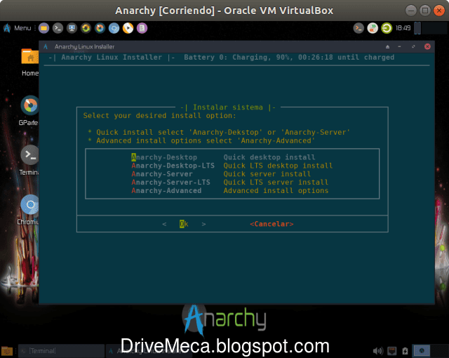 Quieres Anarchy Linux para desktop o servidor? Quieres Anarchy Linux para desktop o servidor?