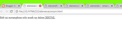 Struktur DOKUMEN HTML5 #4 : ELEMEN-ELEMEN FRASE elemen <acronym>