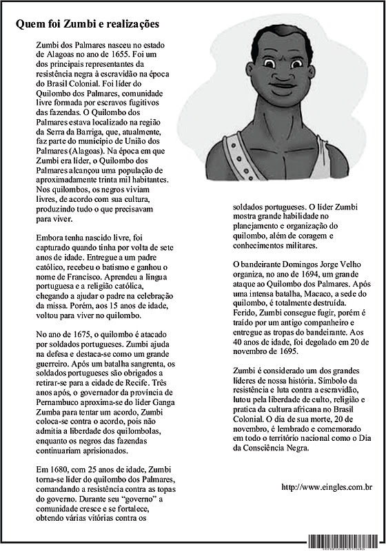 CANTINHO DA EDUCAÇÃO Biografia de Zumbi dos Palmares CANTINHO DA EDUCAÇÃO Biografia de Zumbi dos Palmares