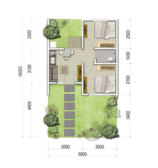 gambar denah rumah minimalis ukuran 6x10 1 lantai 3 kamar gambar denah rumah minimalis ukuran 6x10 1 lantai 3 kamar