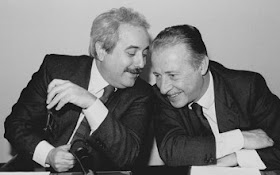 Photo of Giovanni Falcone with Paolo Borsellino
