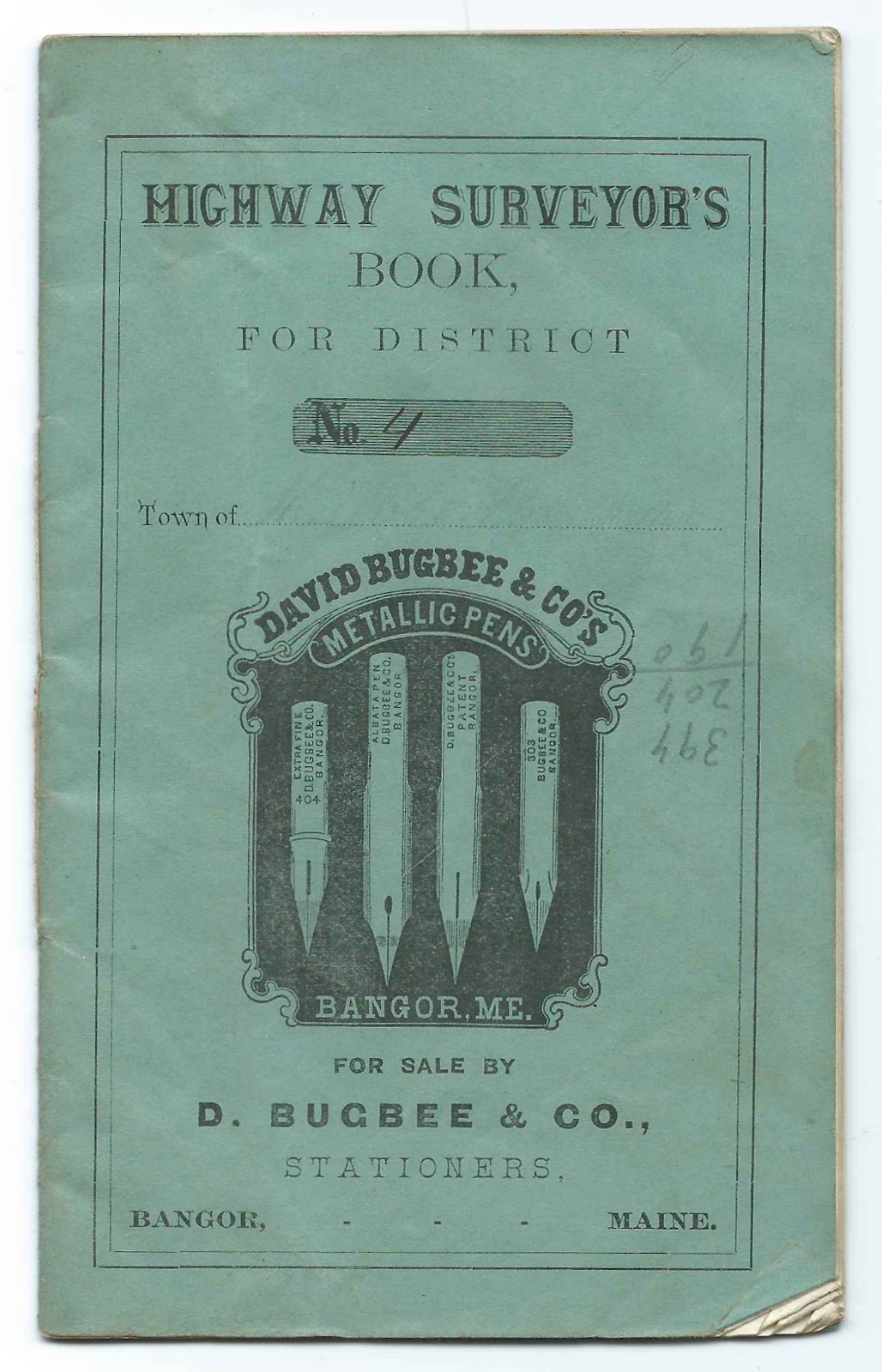 Heirlooms Reunited c1870s Highway Surveyor's Book for District 4