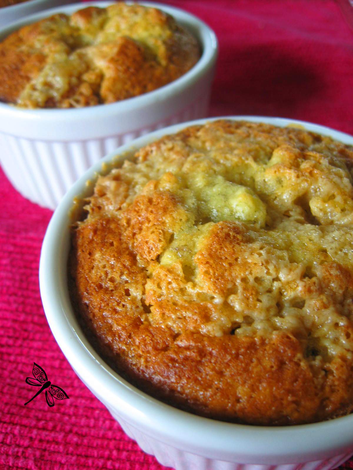 Libellule et ses spatules Pouding chômeur aux bananes