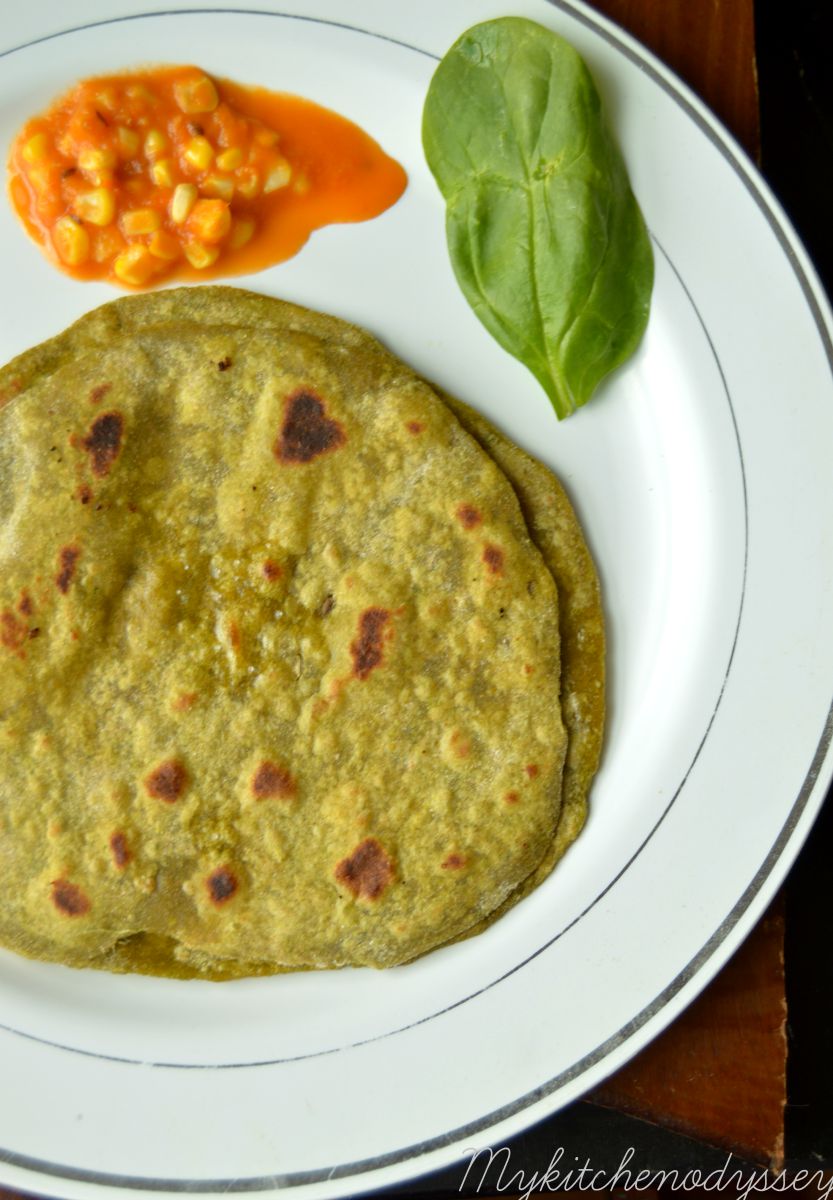 Palak Paratha Spinach Paratha Step By Step Pics