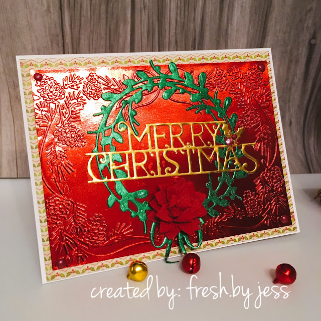 Christmas Card with Rinea Foiled Paper