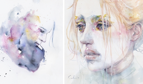 00-Silvia-Pelissero-agnes-cecile-Watercolor-and-Oil-Paintings-Fading-and-Appearing-www-designstack-co