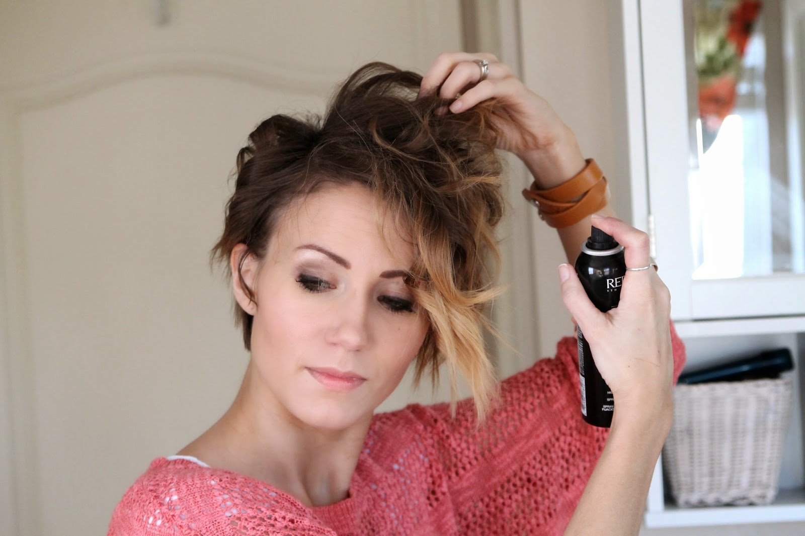 How to Curl a Long Pixie with a flat iron