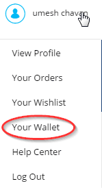 Your Wallet pe click karea