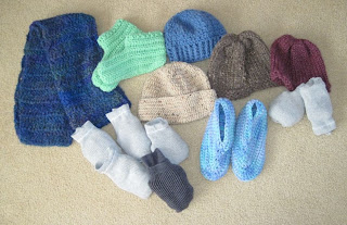 crocheted items for the homeless
