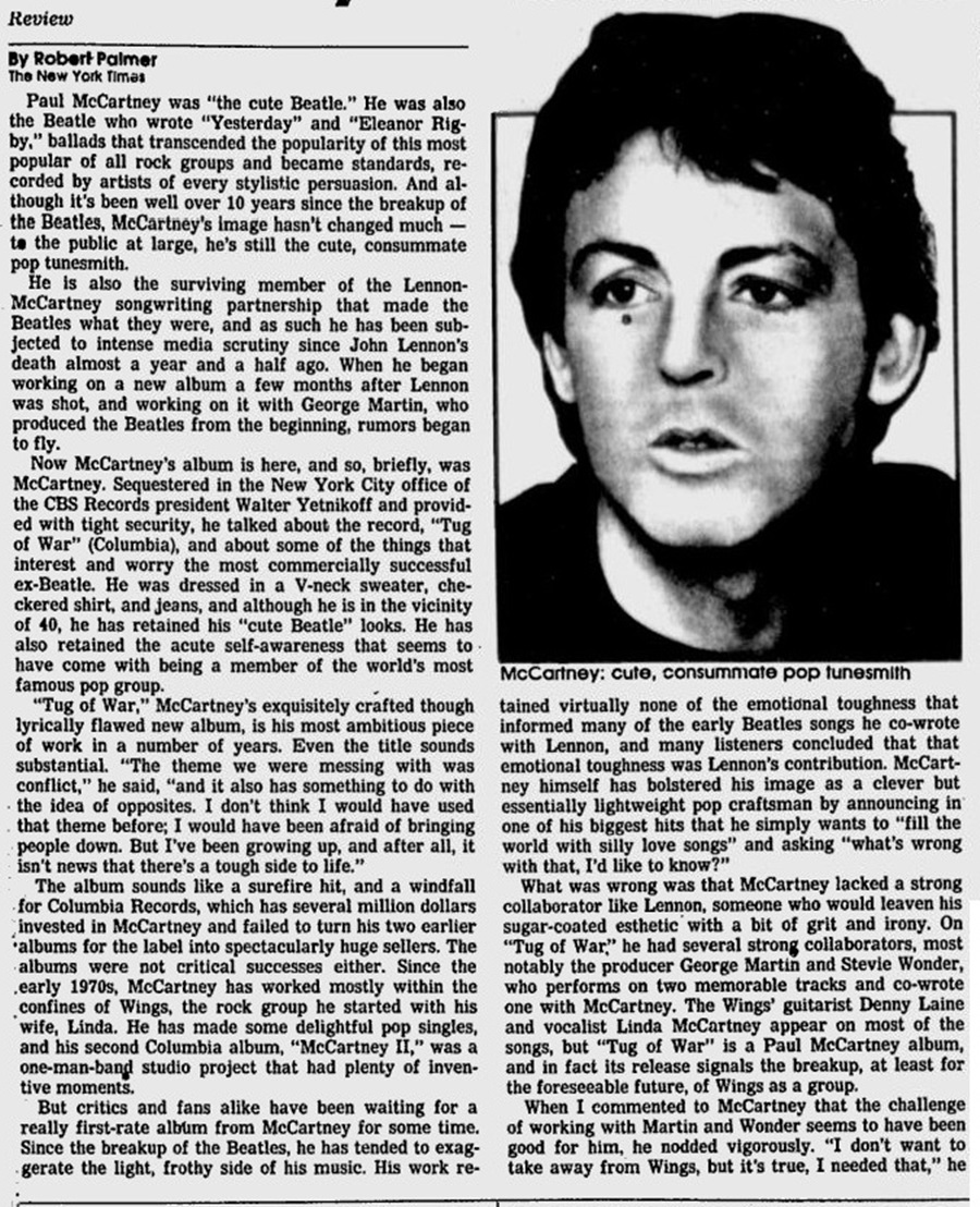 The Beatles In The News Paul McCartney The Lakeland Ledger (FL