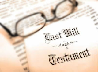 legal Last Will and Testament Paper Document Estate, legal will document on paper with spectacles 