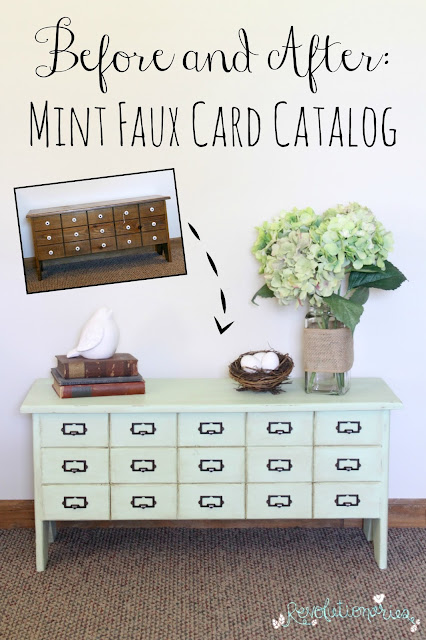 Before and After: The Mint Faux Card Catalog!