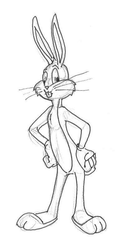 sketches: Bugs Bunny Drawing