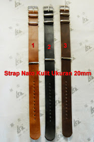 STRAP NATO KULIT 20mm Dan 22mm