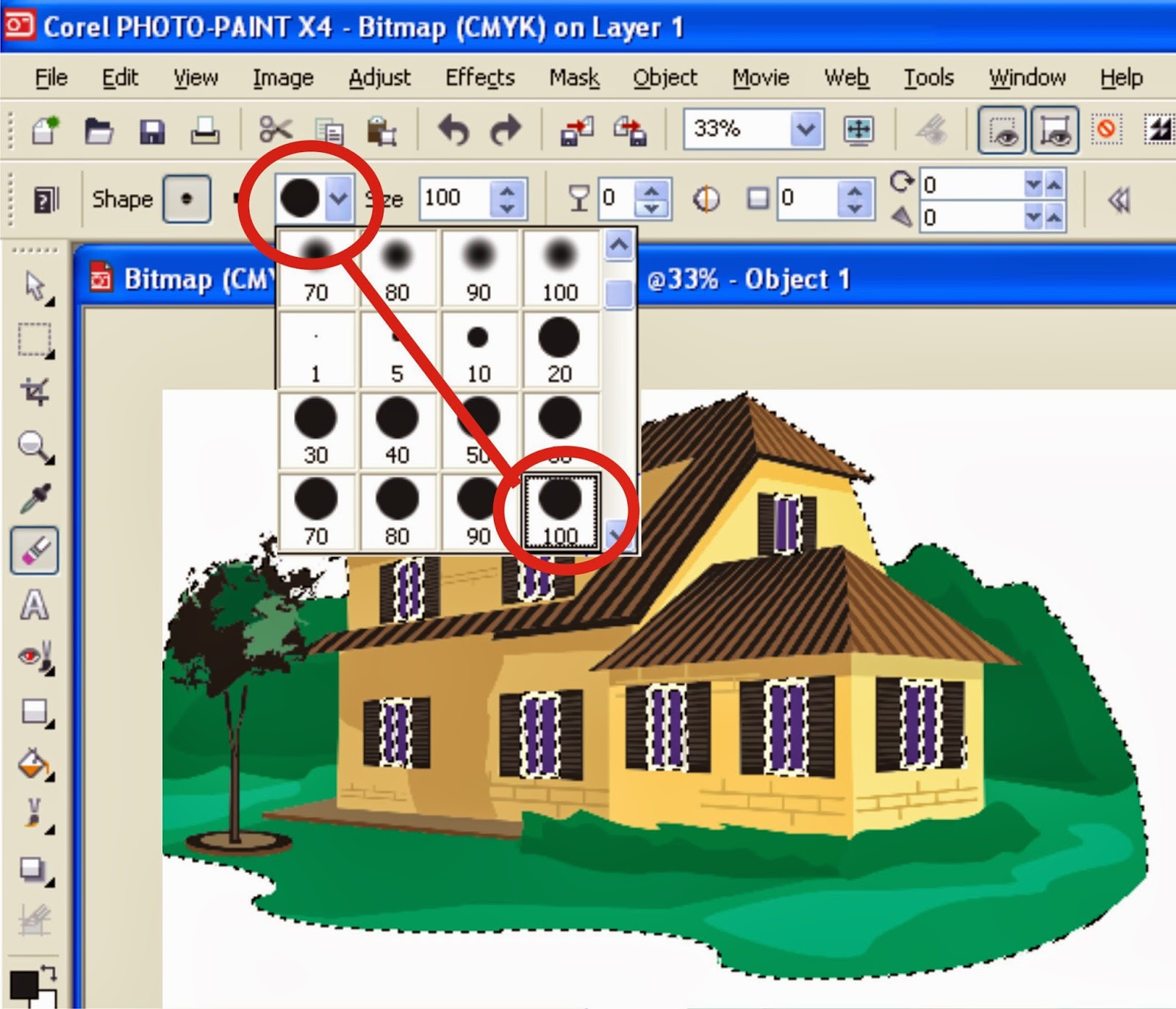 Cara memotong gambar di corel