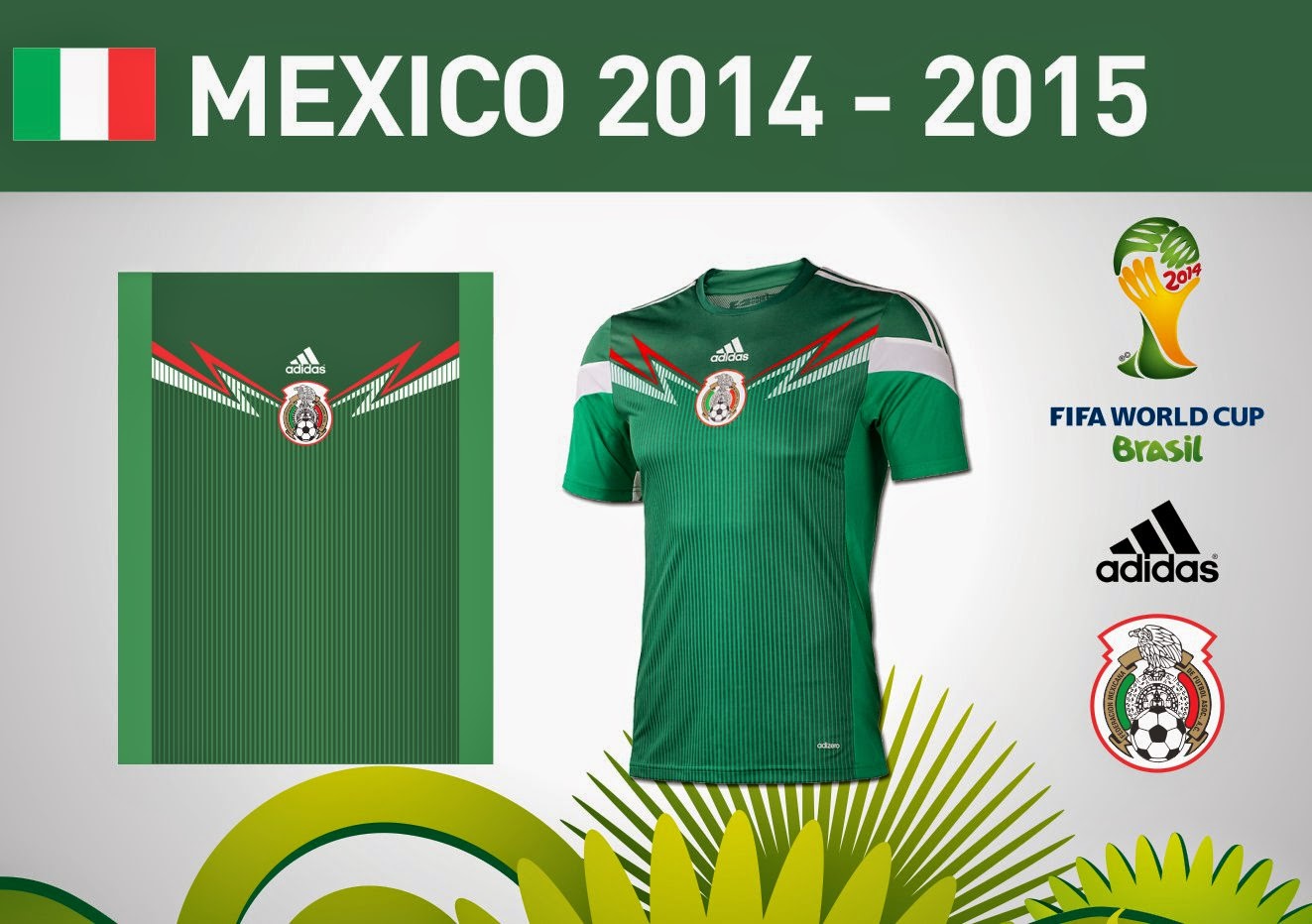 Diseños, Vectores y Templates para Camisetas de Futbol: MEXICO 2014-2015 VECTOR - TEMPLATE