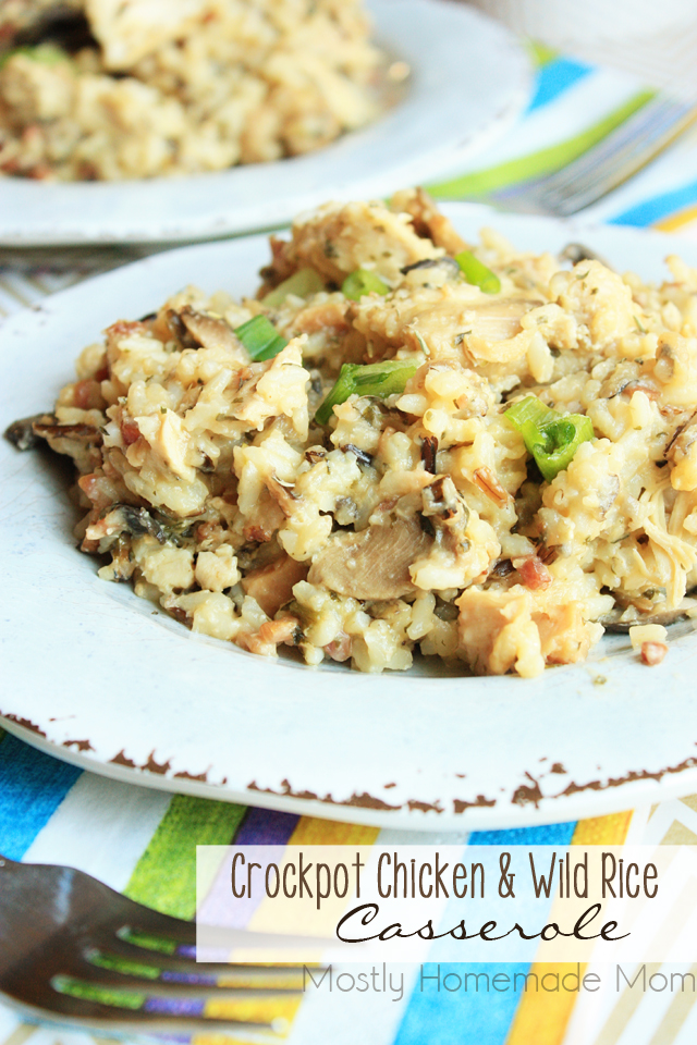 Crockpot Chicken and Wild Rice Casserole Mostly Homemade Mom