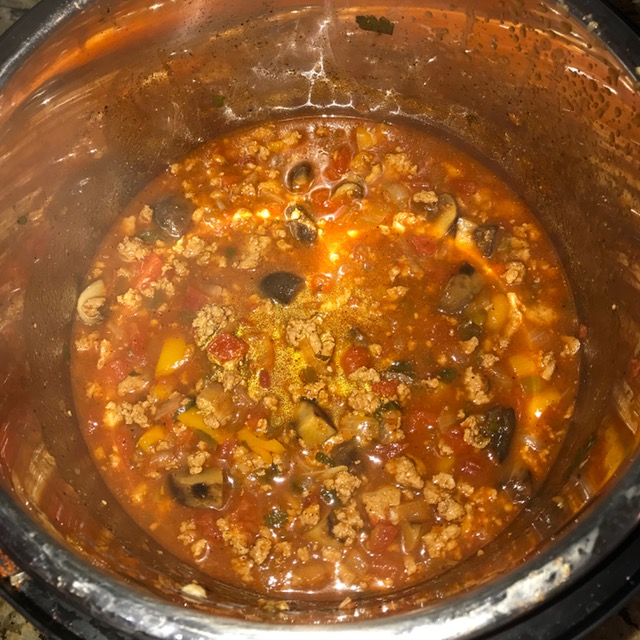 Food Under Pressure One Pot Smokey Meat Sauce over Rice [Pressure