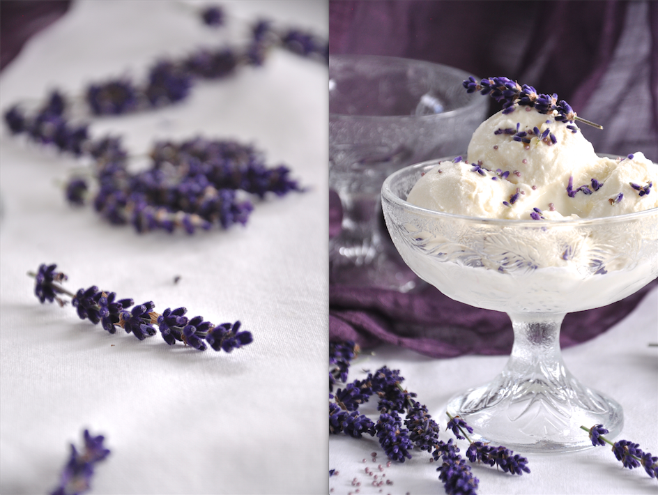 Krümelkreationen: Lavendel-Eis mit weißer Schokolade