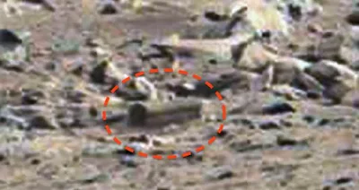 Coffin or sarcophagus on Mars.