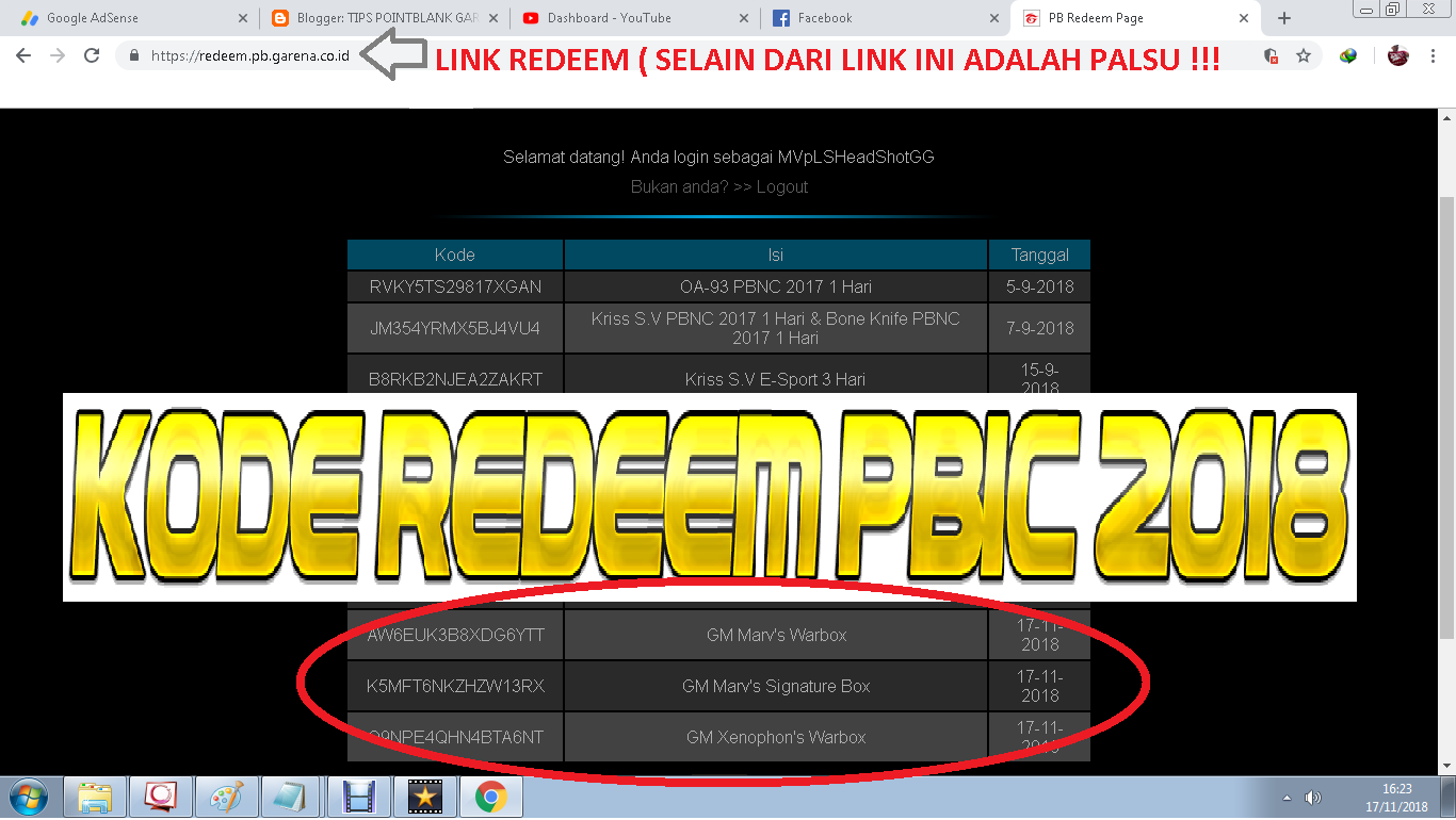 Tulisan dan Curhatku Redeem Code PBIC 2018 Hari Pertama