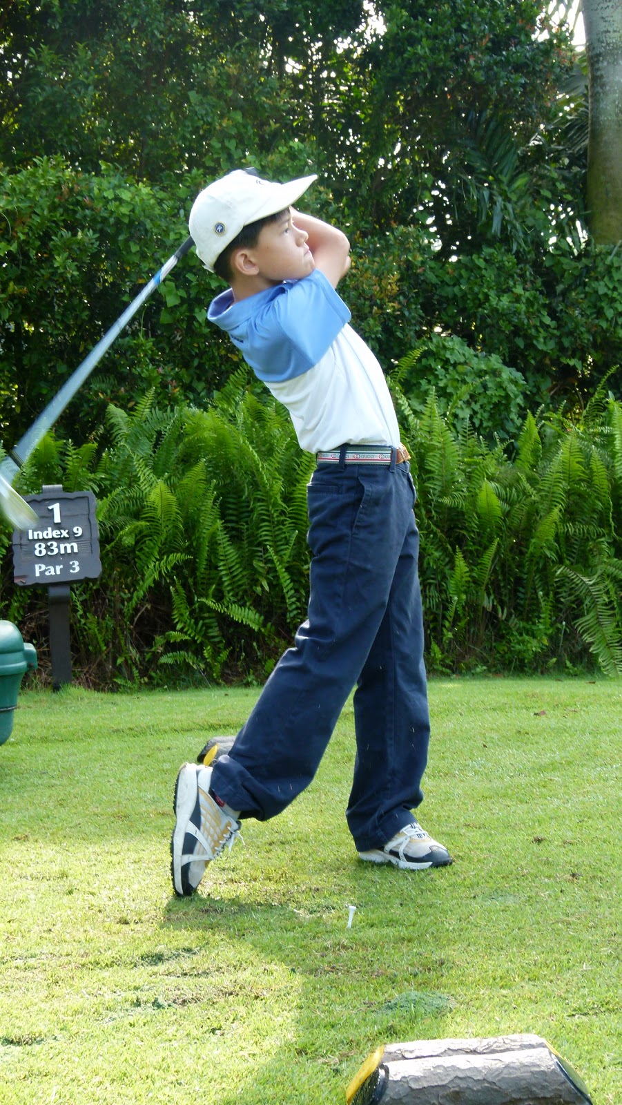 Young Golfer Swing In A Teeing Ground Free Picture For