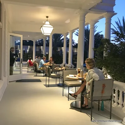 porch dining at Acacia House restaurant in St. Helena, California