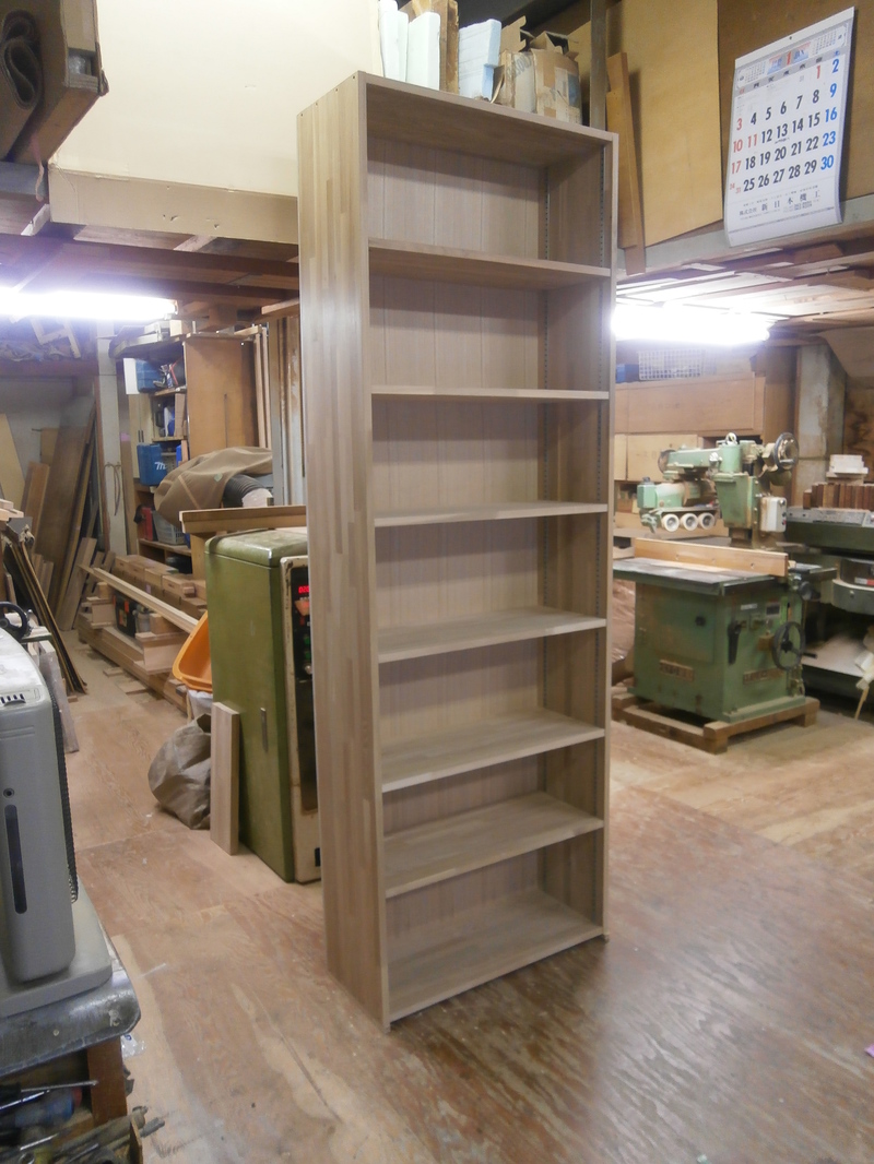 注文家具 Koushou Craft オーダー本棚 集成材 可動棚金物