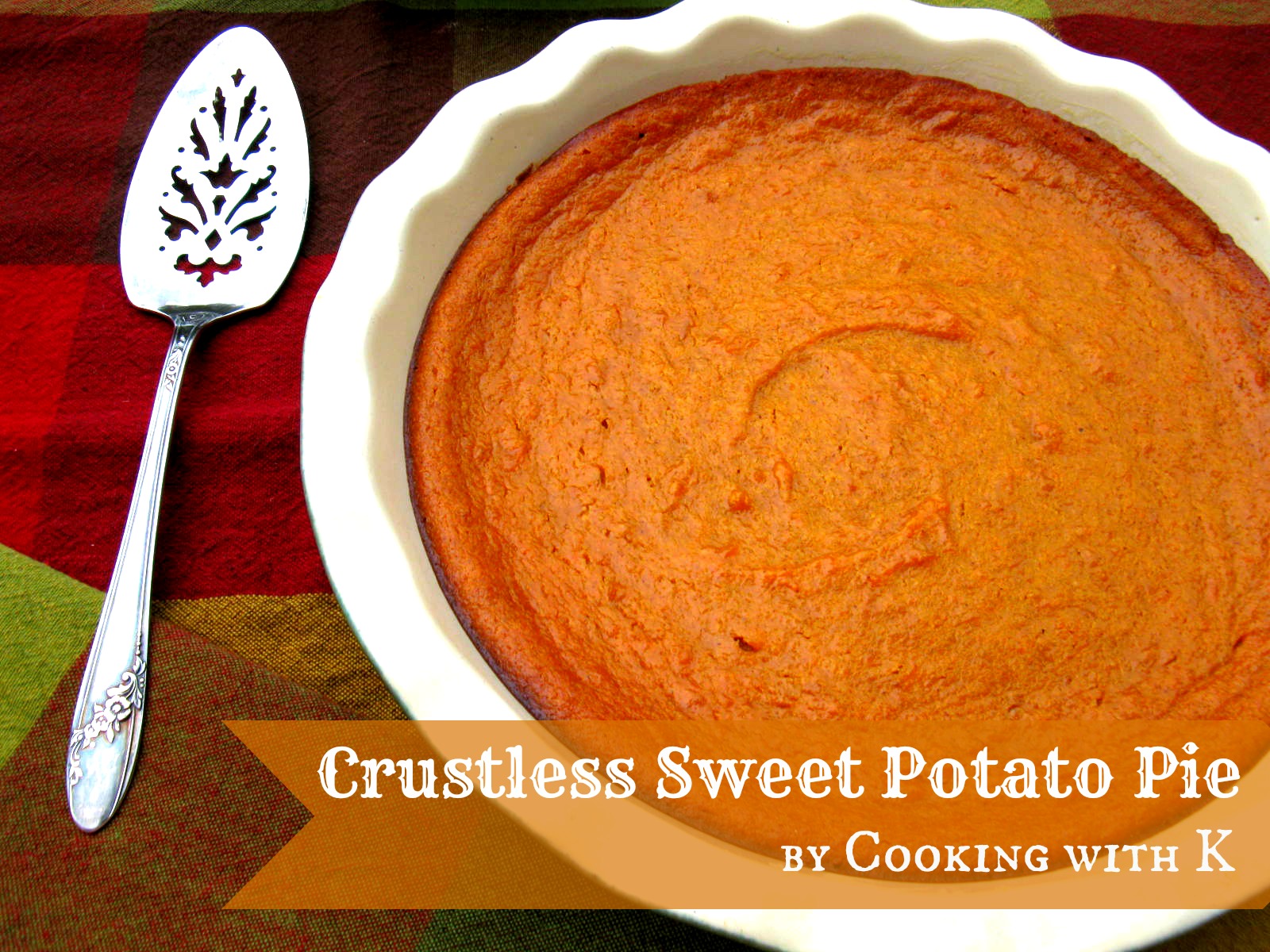 Crustless Sweet Potato Pie {a classic way to use leftover sweet