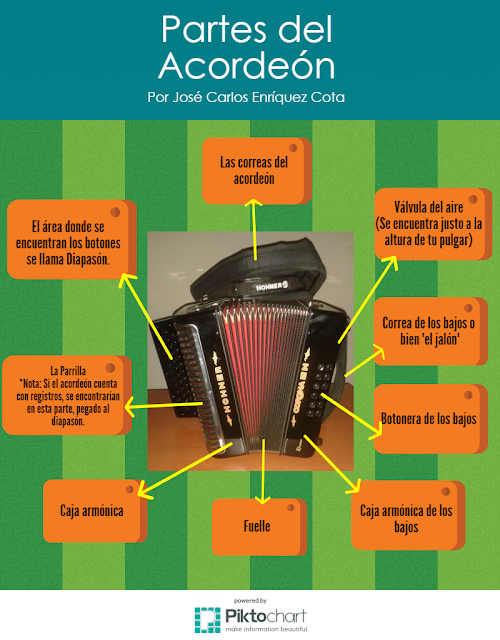 Acordeón Música Norteña Partes del Acordeón