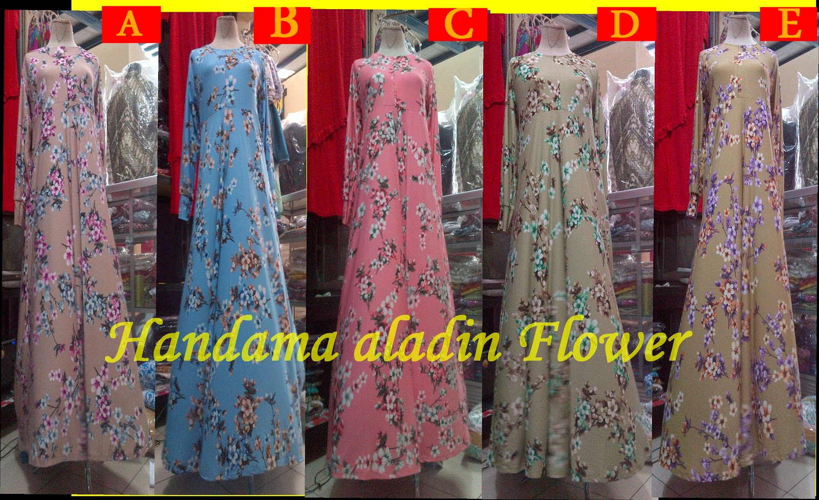 Gamis Jersey Motif Kembang Murah Grosir Baju Gamis Terbaru Murah