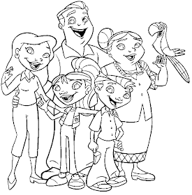 Dibujos para Colorear: La familia