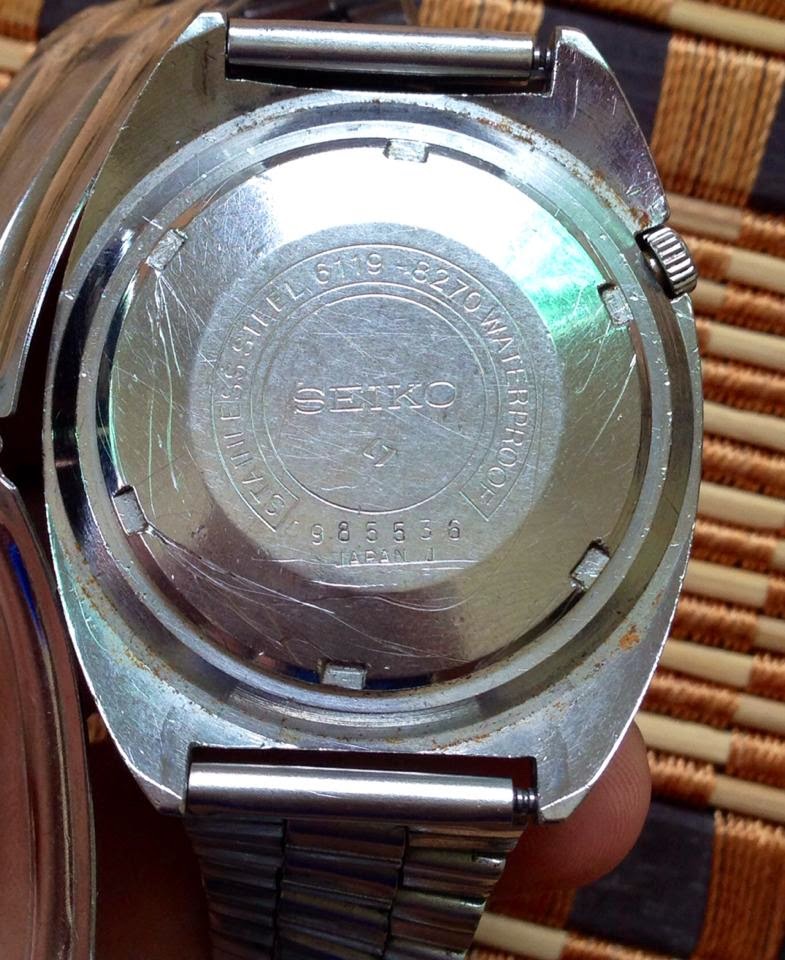 barang vintage : sold - seiko ( caseback been replace with seiko 5 )